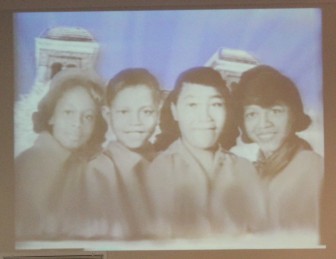 Church officials displayed a photo of the four girls killed in the bombing on September 15, 1963.