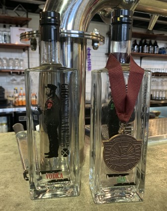 Ghost Train's bottle design for their vodka and gin won a silver medal at the Denver International Spirits Competition.
