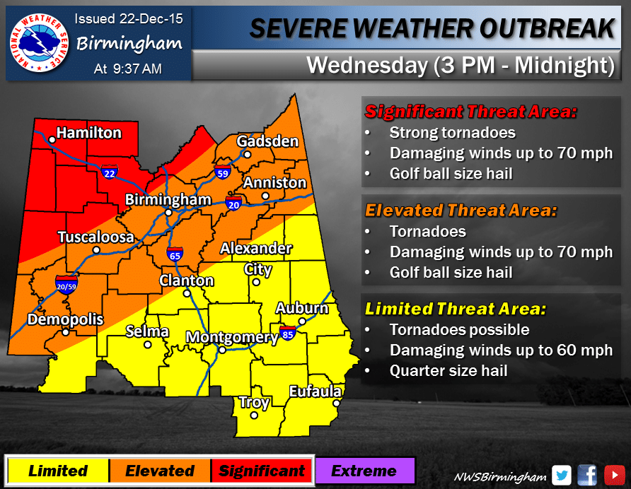 Alabama Could See Tornadoes, Record-Breaking Christmas High Temps ...