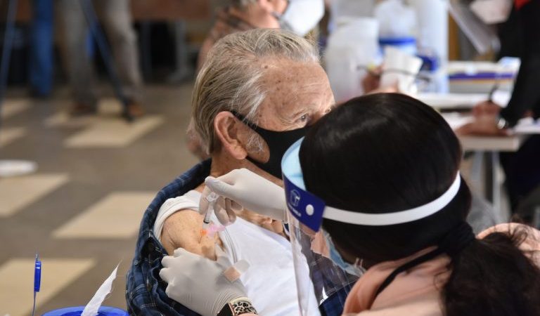 A man from Vestavia Hills receives his COVID vaccine. Less than 50% of Alabamians are vaccinated against COVID-19.