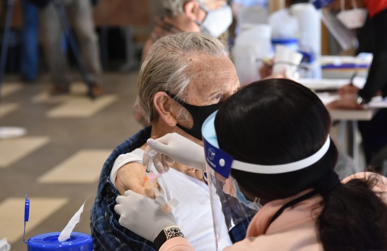 A man from Vestavia Hills receives his COVID vaccine. Less than 50% of Alabamians are vaccinated against COVID-19.