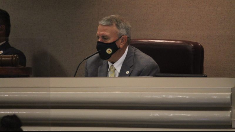 Alabama House Speaker Mac McCutcheon sits in the House chamber during the 2021 legislative session.