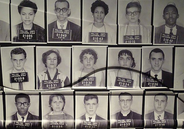 An interracial group of Freedom Riders were arrested and jailed in Jackson, Mississippi.