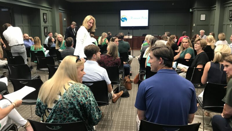 Parents and community members in Mountain Brook attended the July school board meeting to continue discussions on diversity trainings for teachers.