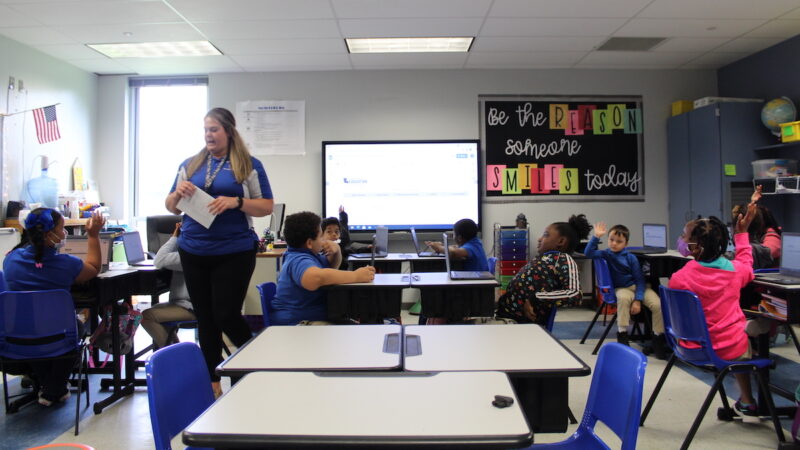 In this file photo, students at Red River Elementary in Coushatta, Louisiana work on a reading comprehension exercise.