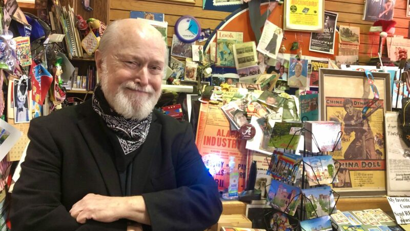 Jim Reed has collected books and memorabilia for over 40 years for his store. He hopes to share a love of books with his customers.