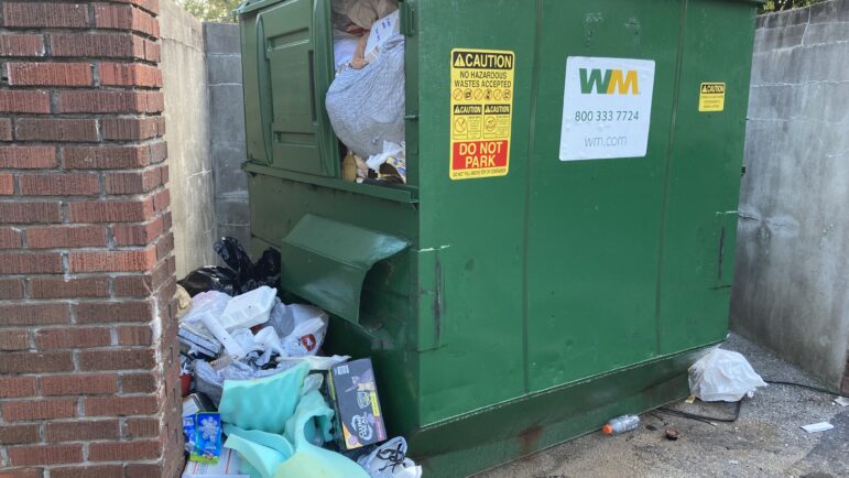 Trash piling up at a Birmingham apartment property