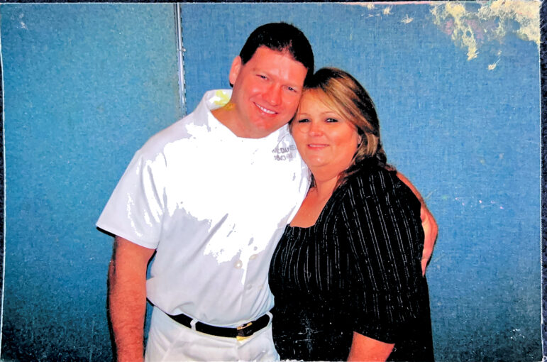 Kenneth and Virginia McDaniel pose for a photo that was taken during a prison visit in 2011.