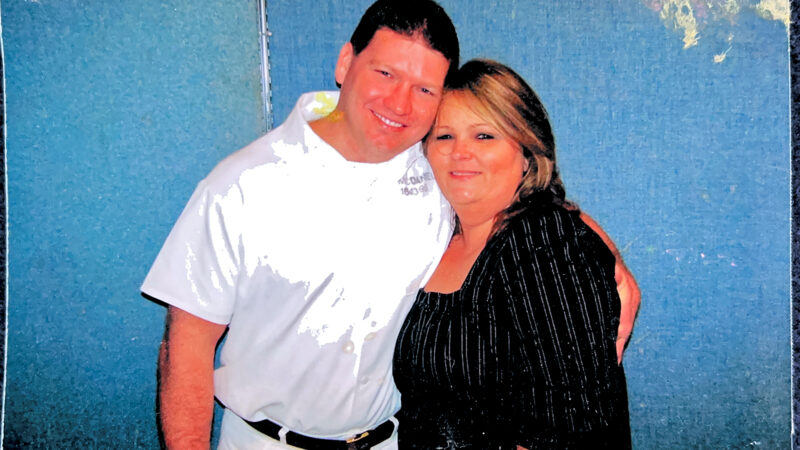 Kenneth and Virginia McDaniel pose for a photo that was taken during a prison visit in 2011.