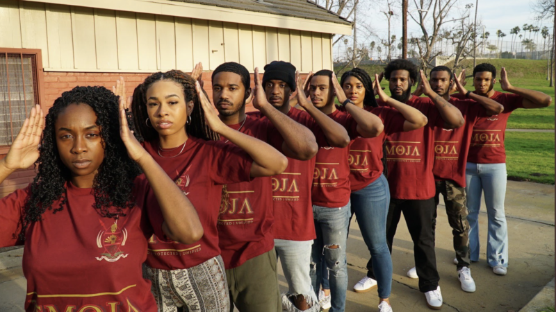 The cast of the play 'UMOJA'