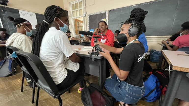 Students in Tiona Chapman's 9th-grade class shared their takeaways from working on their podcasts.