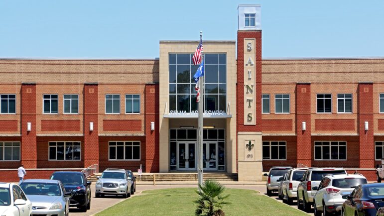 Selma High School. The school's mascot is the Saints