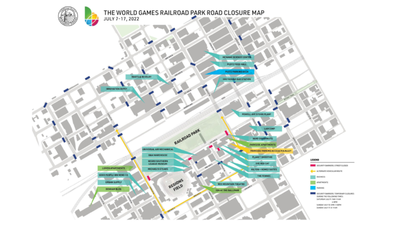 The World Games closure map