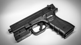 A stock image of a handgun.