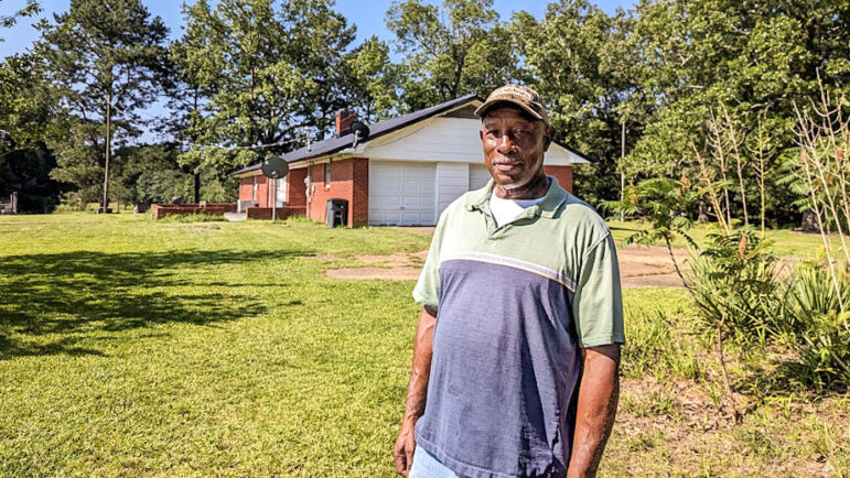 Alonzo Miller poses for a photo at his farm in Louisville, Mississippi on June 20, 2023.