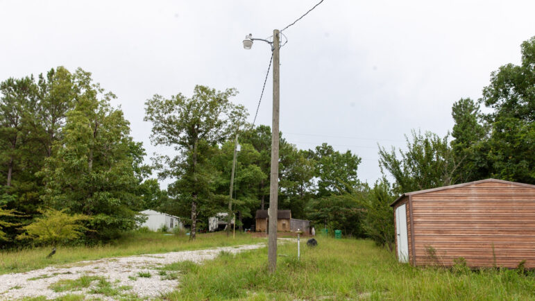 A street light on Tyronda and Dolabriel Curry-Hursts’ property in Duncanville, Alabama, also shows up on their monthly power bill.