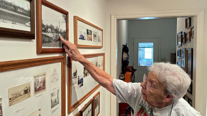 Jo Ann Winnette shows historical photos of Easonville, Alabama, that she keeps inside her home on Monday, Sept. 18, 2023, in Pell City, Alabama.
