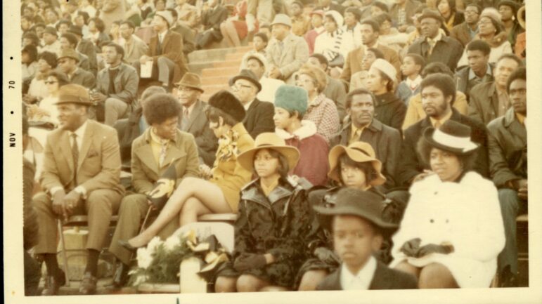 In this archive photo, fans watch the football game between Alabama A&M and Alabama State at the Magic City Classic in 1970.