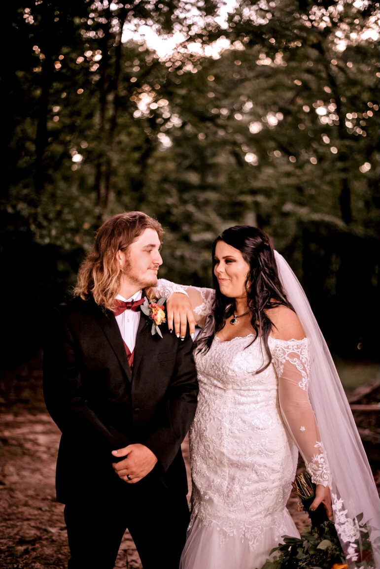 Brady and Gabbie Price on their wedding day, September 4, 2021.