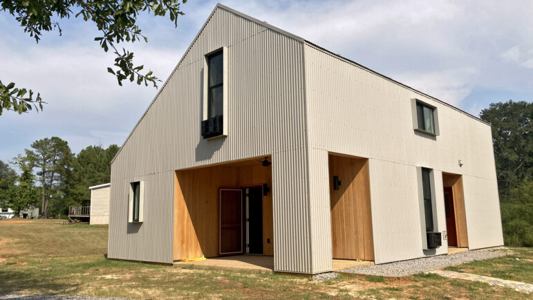 Patriece’s Home — named after the recipient of the home — is one of the newest completed home designs by the Rural Studio in Hale County, Alabama, Aug. 23, 2023.