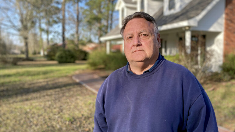 Randy Bush stands outside his house in Tangipahoa Parish, Louisiana, on Feb. 24, 2024.
