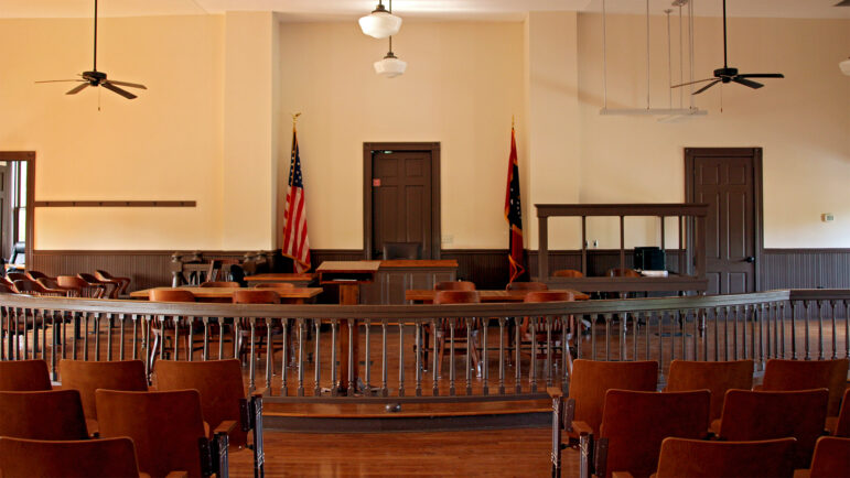 The Tallahatchie County Courthouse has been restored to resemble what it looked like in 1955.