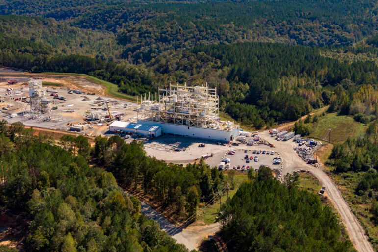 An aerial view of Warrior Met's Blue Creek Mine No. 1 construction site.