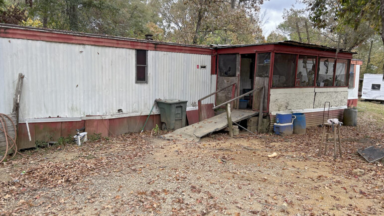 Willie and Thelma Perryman’s manufactured house on Wednesday, October 30, 2024, in Letohatchee, Alabama.