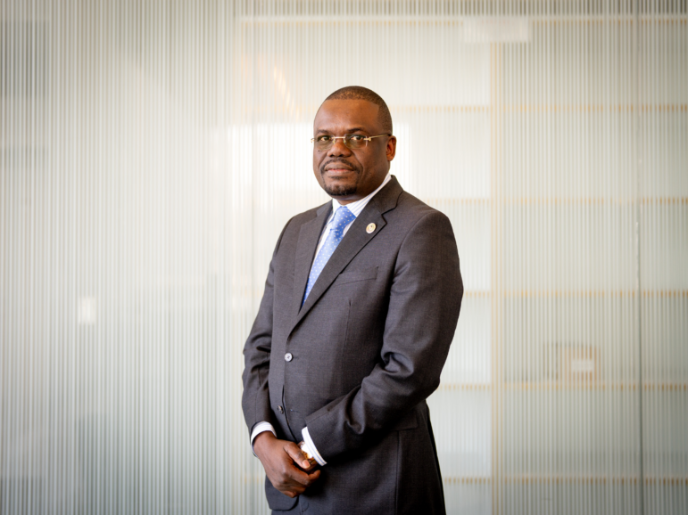 Dr. Jean Kaseya, director general of the Africa Centres for Disease Control and Prevention, photographed at NPR headquarters during a visit to Washington, D.C., in March. In the wake of the Trump administration's foreign aid cuts, he says, “My message to my colleagues and my friends in the U.S.: We are open. If they are looking for friends, Africa is there."