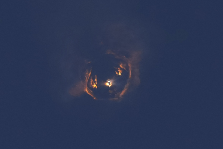 SpaceX's mega rocket Starship makes a test flight from Starbase in Boca Chica, Texas, on Thursday.