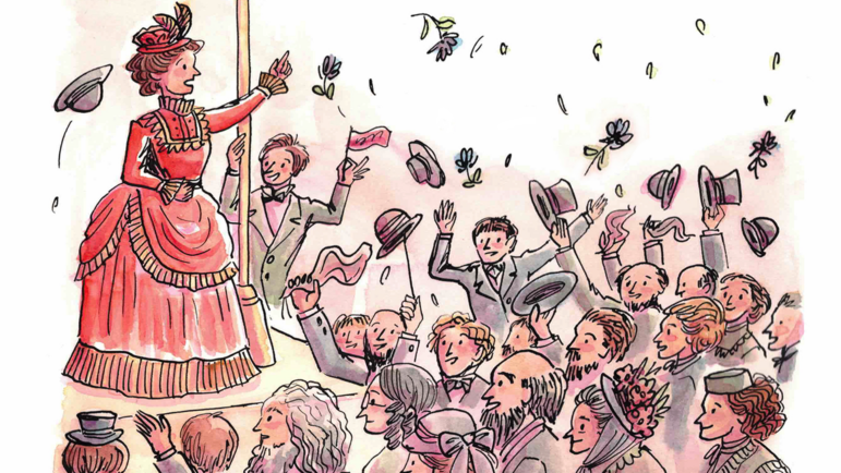Victoria Claflin Woodhull running for president in 1872