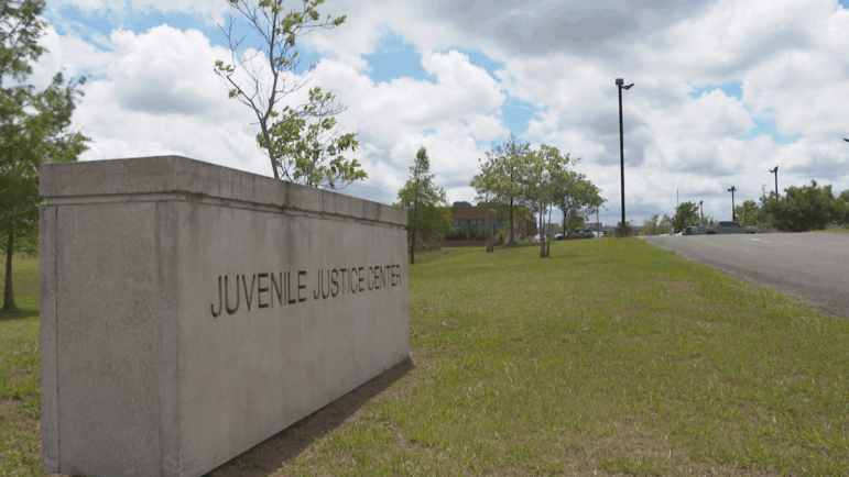This image made from video shows the Orleans Parish Juvenile Court in New Orleans, Monday, April 10, 2023. Across the U.S. there have been steep declines in the number of youth in juvenile detention, but racial disparities are widening.