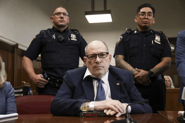 Harvey Weinstein appears in court in Manhattan on Monday, April 21.
