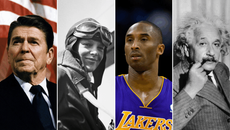 Ronald Reagan, Amelia Earhart, Kobe Bryant, and Albert Einstein will be among those honored in the National Garden of American Heroes.