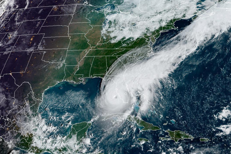 NOAA satellites captured an image of 2022's Hurricane Ian. Data from those satellites and other NOAA efforts feeds into hurricane forecasts, as well as efforts to understand weather, climate, and fisheries changes. A proposed budget for the agency would slash more than 25% of its funding.