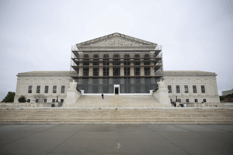 The U.S. Supreme Court is seen on April 07, 2025 in Washington, DC. On Monday, the Trump administration requested that the Supreme Court block a lower court's order stating that officials must return a man mistakenly deported to El Salvador to Maryland. (Photo by Kayla Bartkowski/Getty Images)