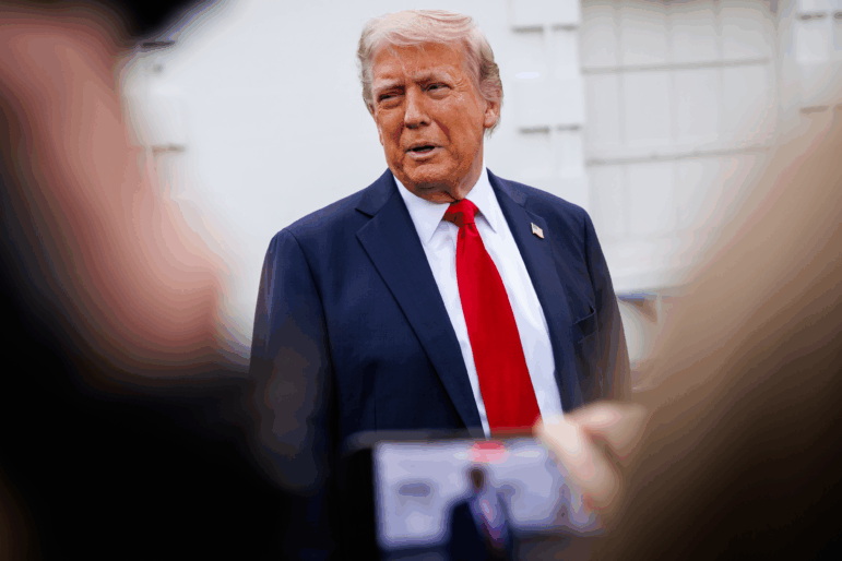 During impromptu remarks to reporters outside the White House on April 23, President Trump said the U.S. will "have a fair deal with China."