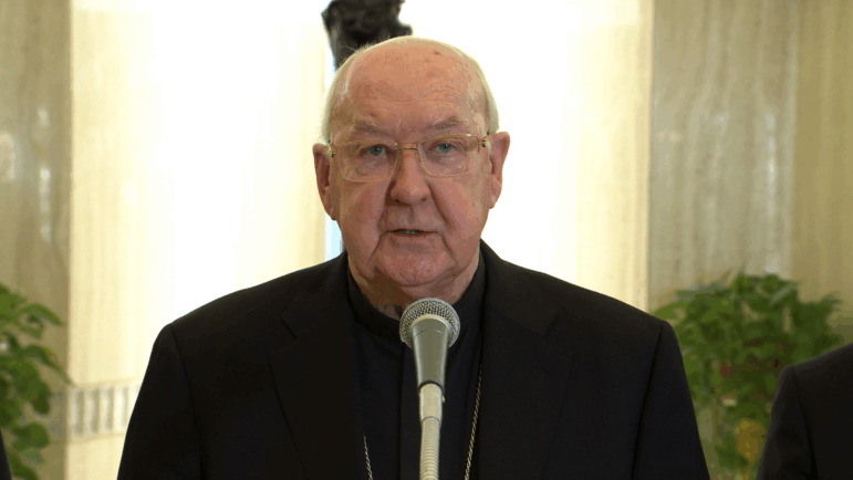 Cardinal Kevin Farrell announced the death of Pope Francis on Monday.