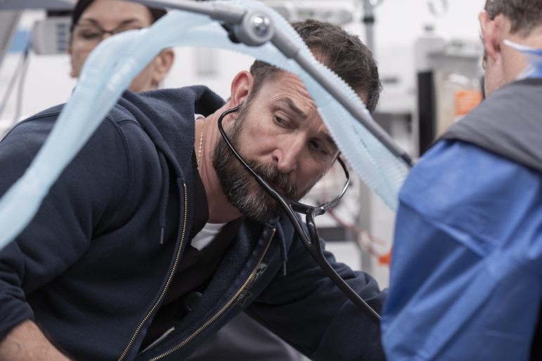 Dr. Michael Robinavitch — Robby (Noah Wyle) — in the season finale of The Pitt.