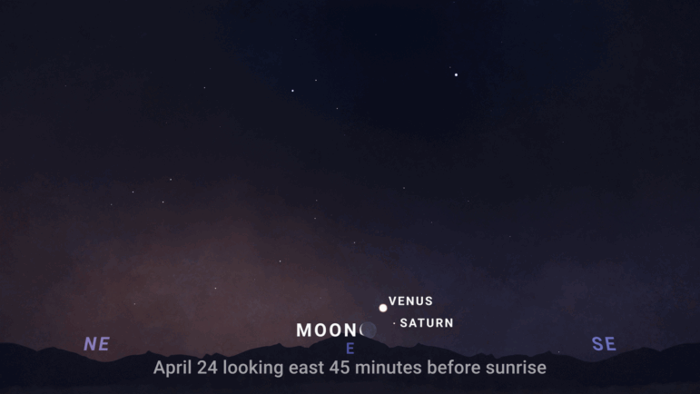 Mercury, Venus and Saturn will be visible in the predawn Friday morning sky.