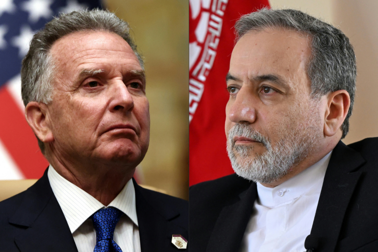 U.S. Middle East envoy Steve Witkoff (left) is expected to the lead the U.S. delegation in nuclear talks with Iran's Foreign Minister Abbas Araghchi on Saturday in Oman. The U.S. and Iran reached a nuclear accord in 2015, but President Trump withdrew from the deal during his first term in 2018.