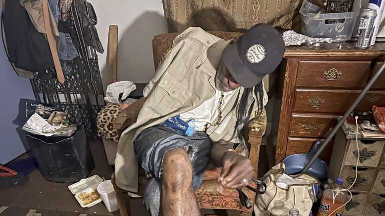 David Austin sits in his living room on the southside of Birmingham, Alabama on Saturday, April 5, 2025.