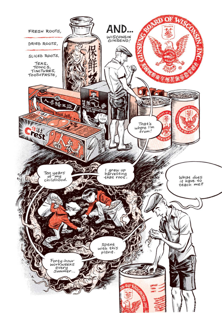 Craig Thompson started thinking about writing Ginseng Roots after he hurt his hand in China.