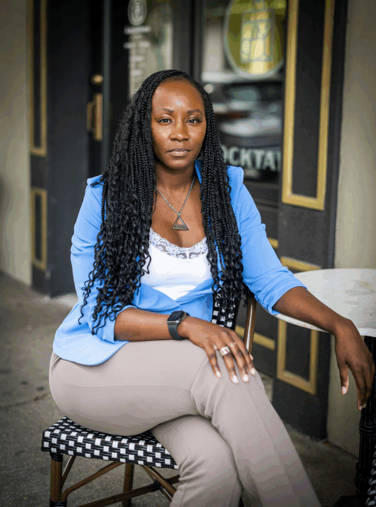 Shalela Dowdy is among the Black voters who sued Alabama to have more accurate representation in Congress. She was photographed in Mobile in 2024.