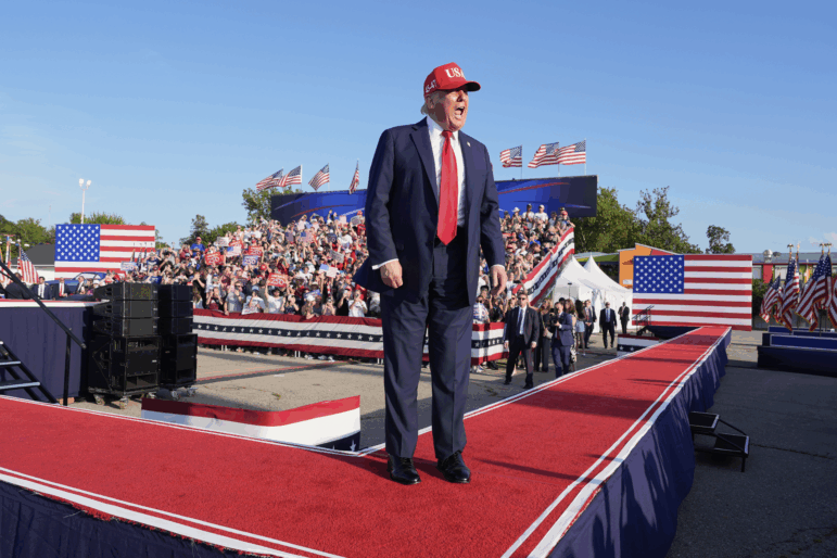 President Donald Trump arrives to speak at a rally at the Iowa State Fairgrounds, Thursday, July 3, 2025, in Des Moines, Iowa.