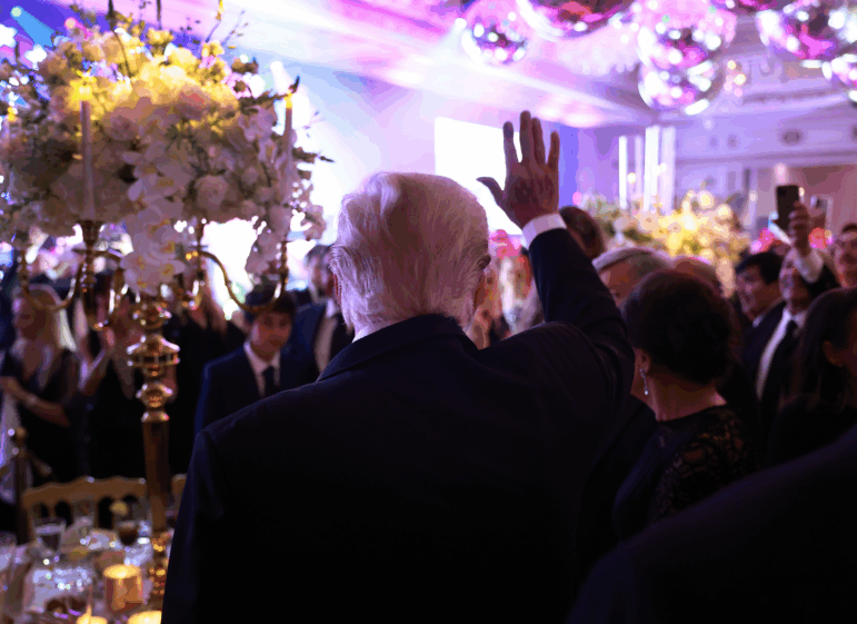 President Trump has said he wants to build a "beautiful ballroom like I have at Mar-a-Lago" — seen here on December 31, 2022 — at the White House.