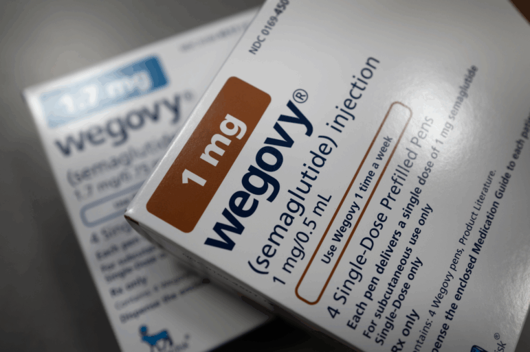 CHICAGO, ILLINOIS - APRIL 24: In this photo illustration, the injectable weight-loss medication Wegovy is available at New City Halstead Pharmacy on April 24, 2024 in Chicago, Illinois. More than 3 million people with Medicare could be eligible for the difficult-to-find and expensive weight-loss drug under new guidance which can cover the medication for patients who are obese or those who have a history of heart disease and are at risk of a heart attack or stroke. (Photo Illustration by Scott Olson/Getty Images)
