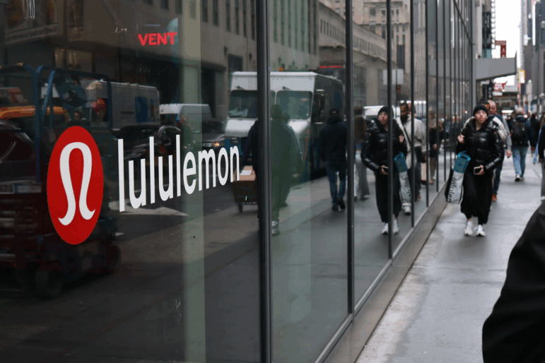 A Lululemon store is seen in New York City on April 3.