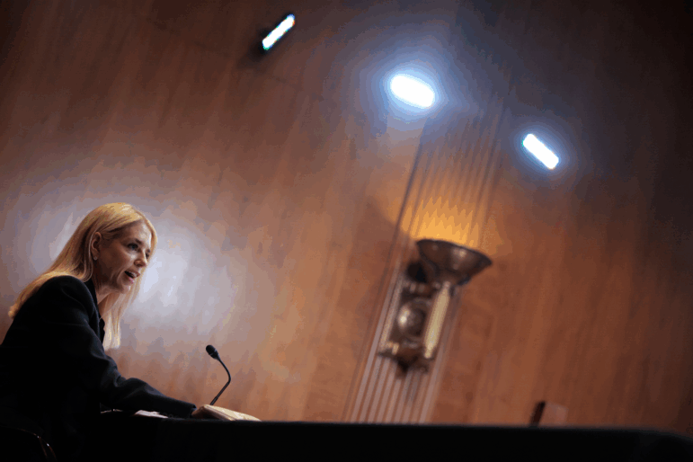 Attorney General Pam Bondi testifies before a Senate Appropriations subcommittee in June 2025 in Washington, D.C.