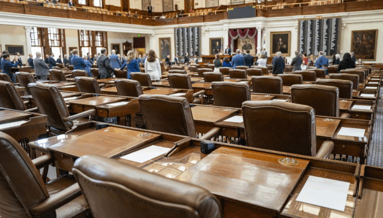 There have been a lot of empty chairs belonging to Democrats in the Texas House of Representatives. They've blocking a quorum needed to allow Republicans to vote on President Trump's request for new maps in next year's Congressional elections.